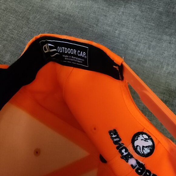 Gander Mountain Since 1960 Embroidered Logo Blazed Orange Snapback Hat - Picture 8 of 8